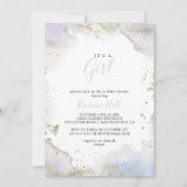 Einfach Lila Minimalistisch ist es eine Kinderdusc Einladung (Vorderseite)