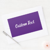 Einfach Lila mit Vorlage für weißen Skripttext Rechteckiger Aufkleber (Umschlag)