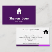 Einfach lila und weiß visitenkarte (Vorne/Hinten)