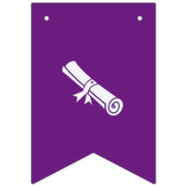 Einfach Lila und weißer, individueller Abschluss Wimpelkette (Zweite Fahne)