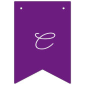 Einfach Lila und weißer, individueller Abschluss Wimpelkette (Dritte Fahne)