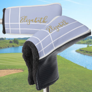 Einfach lila violett minimalistischer Damenname  Golf Headcover