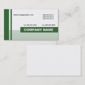 Einfach linear grün visitenkarte (Vorne/Hinten)