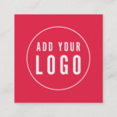 Einfach Logo und QR-Code hinzufügen Quadratische Visitenkarte (Vorderseite)