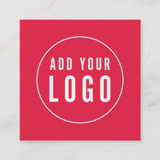 Einfach Logo und QR-Code hinzufügen Quadratische Visitenkarte (Vorderseite)