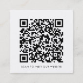 Einfach Logo und QR-Code hinzufügen Quadratische Visitenkarte (Rückseite)