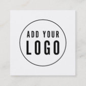 Einfach Logo und QR-Code hinzufügen Quadratische Visitenkarte (Vorderseite)