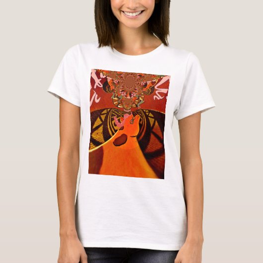 Einfach lustig Giraffenbild T-Shirt (Vorderseite)