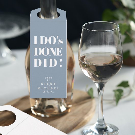 Einfach lustig, ich tue's Fertig getan Dusty Blue Flaschenanhänger