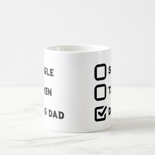 Einfach lustiger Checkbox-Single, genommen, Dog Pa Kaffeetasse (Mittel)