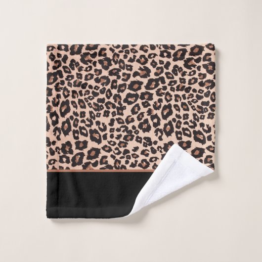 Einfach Luxus Leopard Print Handtuch Set (Waschlappen)
