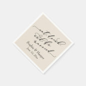 Einfach Luxus-Schriftart trinken und Verheiratete  Serviette (Ecke)