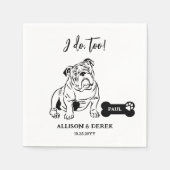 Einfach mache ich zu Hund Bulldog Zeichnend Hochze Serviette (Vorderseite)