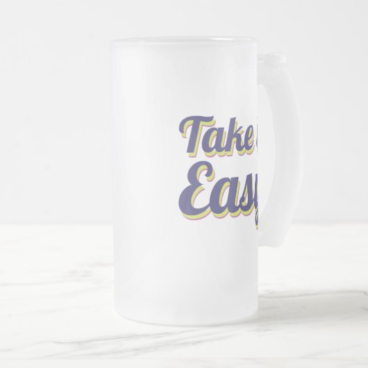 Einfach machen mattglas bierglas (VorderseiteRechts)