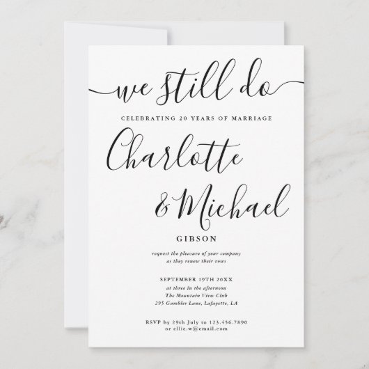 Einfach machen wir immer noch Skripterneuerung Einladung (Vorderseite)