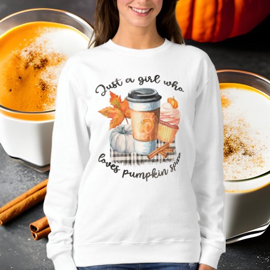 einfach mädchenkürbis würzige Liebe Herbst Saison Sweatshirt