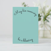 Einfach mag sein Gedächtnis eine Glückskarte sein Dankeskarte (Stehend Vorderseite)