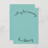 Einfach mag sein Gedächtnis eine Glückskarte sein Dankeskarte (Vorne/Hinten)