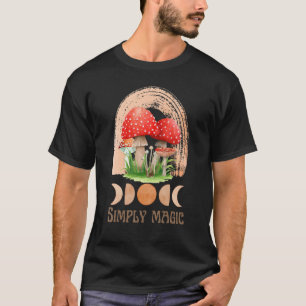 Einfach Magic Boho Rainbow Mushroom Moon Phase T-Shirt
