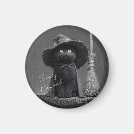 Einfach Magische Hexenkatze Magnet