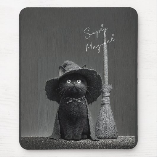 Einfach Magische Hexenkatze Mousepad (Vorne)