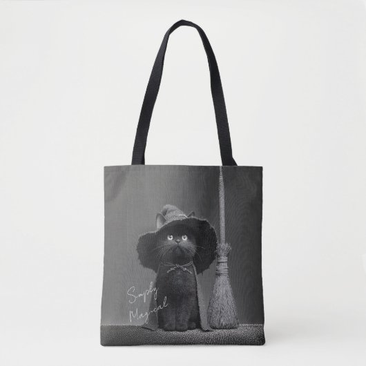 Einfach Magische Hexenkatze Tasche (Vorderseite)