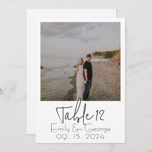 Einfach malige Tischnummern (Vorne/Hinten)