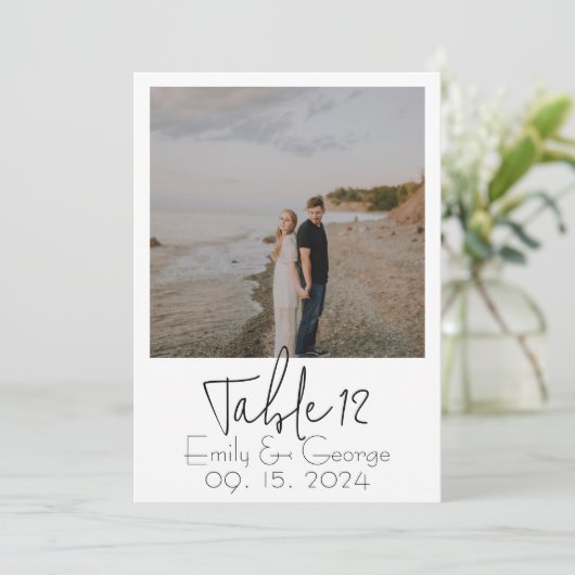 Einfach malige Tischnummern (Stehend Vorderseite)