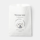 Einfach maltesischer Hund Wedding Danke Geschenktütchen (Vorderseite)