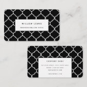 Einfach marokkanisch, schwarz und weiß visitenkarte (Vorne/Hinten)