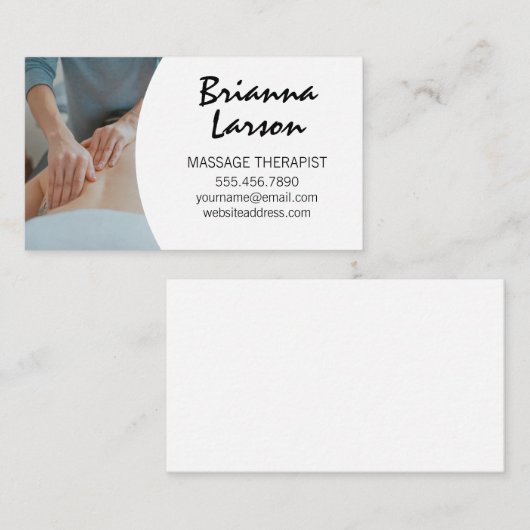 einfach | Massagetherapeut Visitenkarte (Vorne/Hinten)