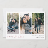 Einfach maßgeschneiderte Multi Foto Collage Weddin Save The Date (Vorderseite)