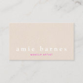 Einfach mattes rosa Texturleder Aussehen Feminin Visitenkarte (Vorderseite)