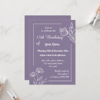 Einfach maurischer Geburtstag Einladung