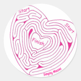 Einfach Mazes Heart Maze Sticker