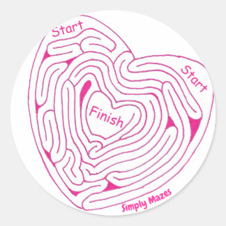 Einfach Mazes Heart Maze Sticker