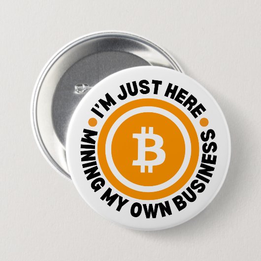 EINFACH MEIN EIGENES BUSINESS-Fun-Bitcoin Button (Vorne & Hinten)