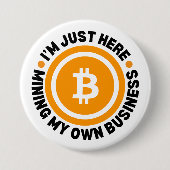 EINFACH MEIN EIGENES BUSINESS-Fun-Bitcoin Button (Vorderseite)