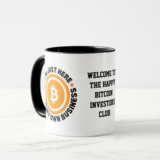 EINFACH MEIN EIGENES BUSINESS-Fun-Bitcoin Tasse (Vorderseite Links)