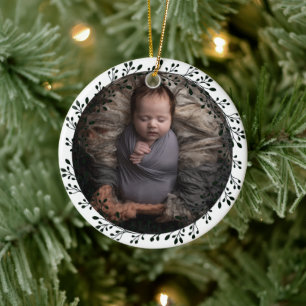Einfach mein erstes Personalisiertes Baby Foto Keramik Ornament