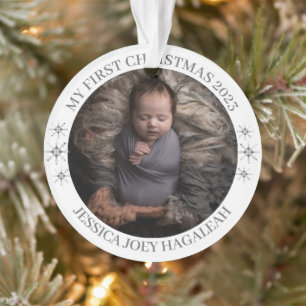 Einfach mein erstes Personalisiertes Baby Foto Ornament