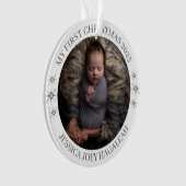 Einfach mein erstes Personalisiertes Baby Foto Ornament (Vorderseite)