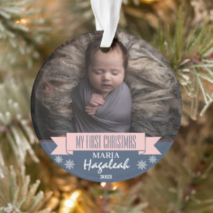 Einfach mein erstes Personalisiertes Baby Foto Ornament
