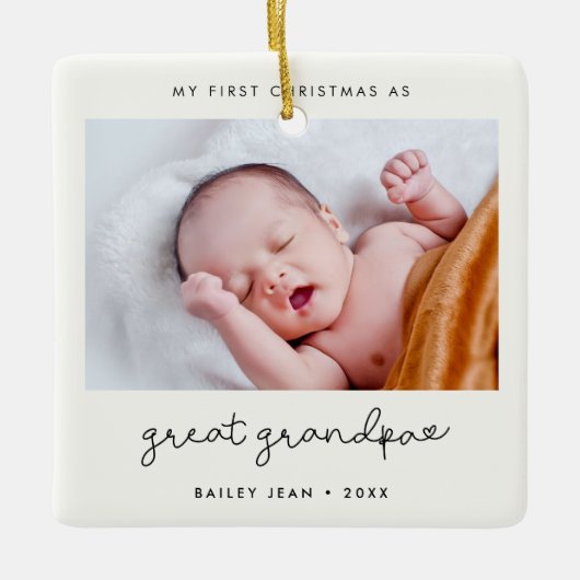 Einfach mein erstes Weihnachten als Großes Großart Keramikornament (Vorderseite)