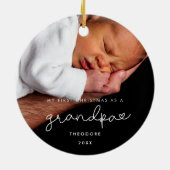 Einfach mein erstes Weihnachten als Großvater-Foto Keramik Ornament (Hinten)