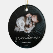 Einfach mein erstes Weihnachten als Oma-Foto Keramik Ornament (Links)
