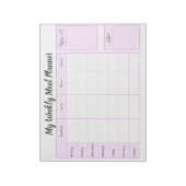 Einfach mein wöchentlicher Essensplaner Notizblock (Rotiert)