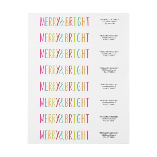 Einfach Merry & Bright Wraparound-Adressetikett (Bogen)
