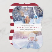 Einfach Merry Cranberry | Zwei Fotos Feiertagskarte (Vorne/Hinten)
