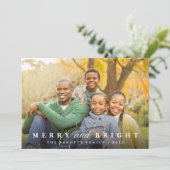 Einfach Merry Overlay | FOTO Feiertagskarte (Stehend Vorderseite)